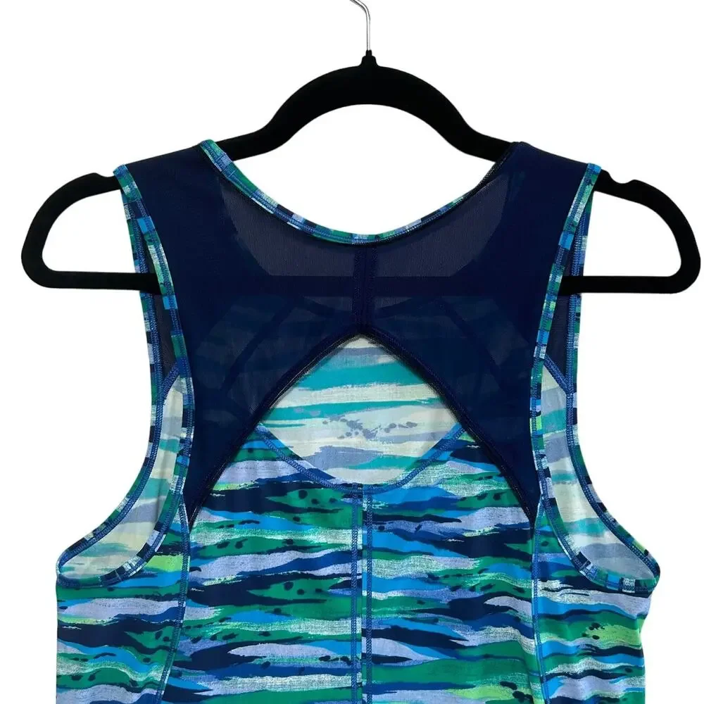 Lululemon Seven Wonders Sculpt Tank Women's Sz 6 Multi Hero Blue Workouts Sporty